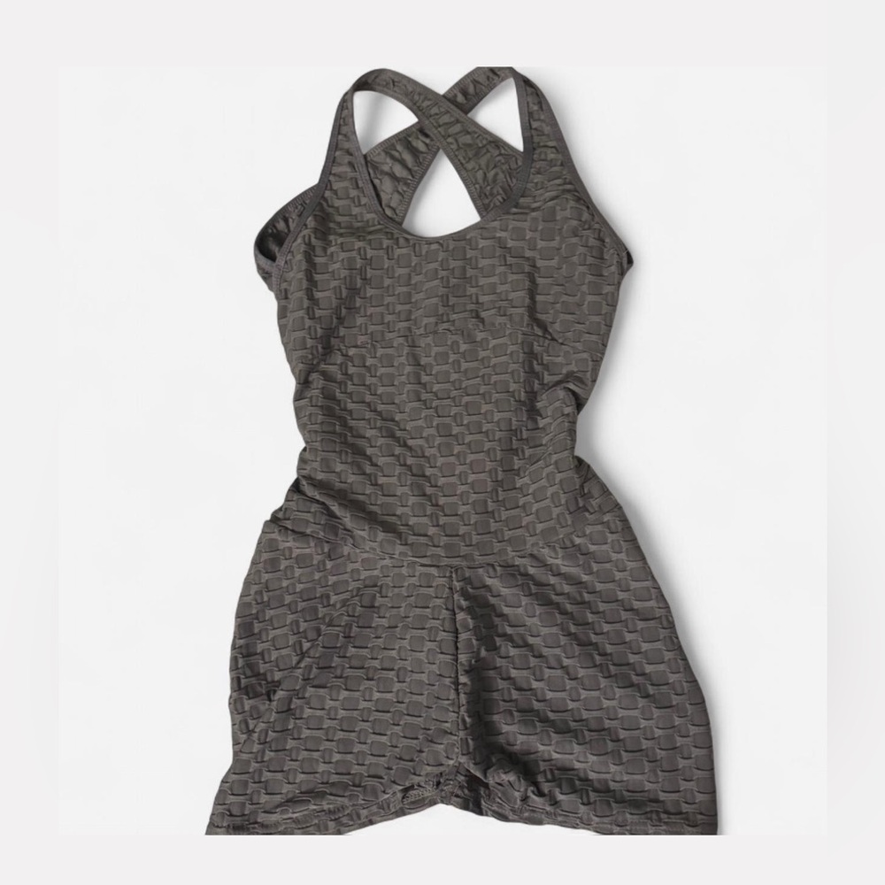Grey Honeycomb Unitard
